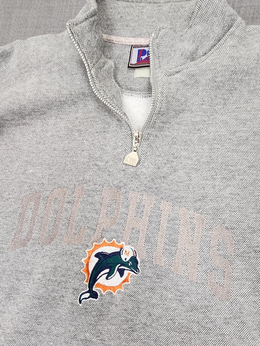 Pro Player × Miami Dolphins 1/4 Zip Pullover Sweatshirt. XXL - Picture 2 of 8